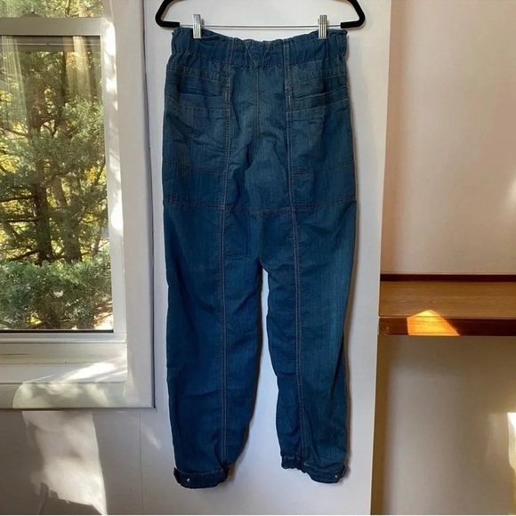 New Free People Angelo Denim Pull On Jeans Pants Drawstring Slouchy We The Free - Picture 10 of 14